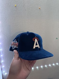 Los Angeles Angle Blue Velvet Fitted Hats 7 5/8