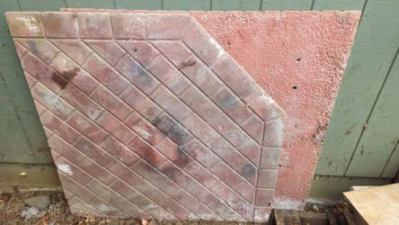 Cement brink pattern panels