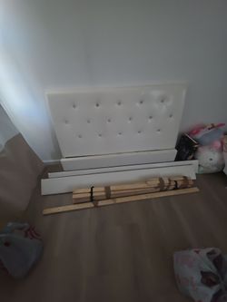 White full bed frame