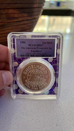 1984 Engelhard American Prospector 1oz Silver Round PCGS MS67