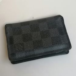 LOUIS VUITTON Slender Men's Wallet Classic Damier Graphite Canvas 100% Authentic 