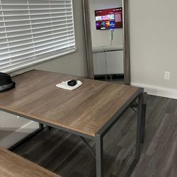 Dining Table Bench Set