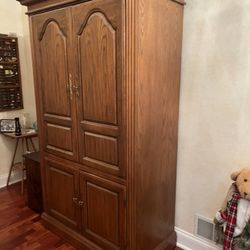 Solid Wood Entertainment Center 