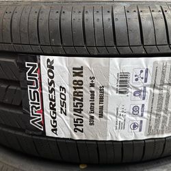 BRAND NEW 215/45ZR18 XL Tires – Set of 4