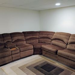 Sectional and rug