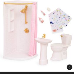 Like New Our Generation Sweet Bathroom Accessory Set