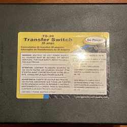 GO POWER, TS-30, 30 AMP TRANSFER SWITCH