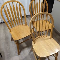 3x Wooden Chairs