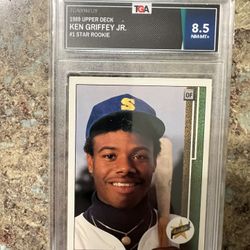 1989 Ken Griffey JR. Upper Deck Rookie Card Graded 8.5