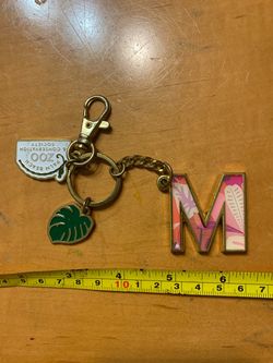 Palm Beach Zoo Keychain with 'M' initial and leaf charm pick up in Coral Springs 33071
