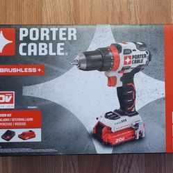 New Porter Cable 20v Cordless Brushless Drill Kit $90 Firm Pickup Only 