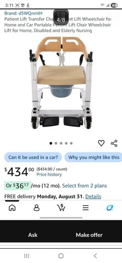 Transfer Chair Wheelchair with Commode