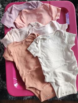 Pre-owned Cloud Island Short Sleeve 6-12 months 6 Undershirts