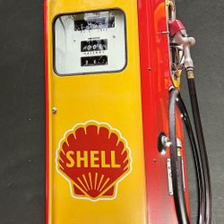 SHE'LL GAS PUMP METAL SIGN 