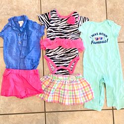 5 Piece Baby Girls Clothes size 6-9 months