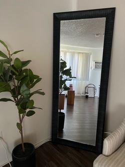 Black long mirror