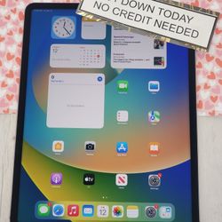 Apple IPad Pro 12.9 6th Gen Tablet Pay $1 DOWN AVAILABLE - NO CREDIT NEEDED