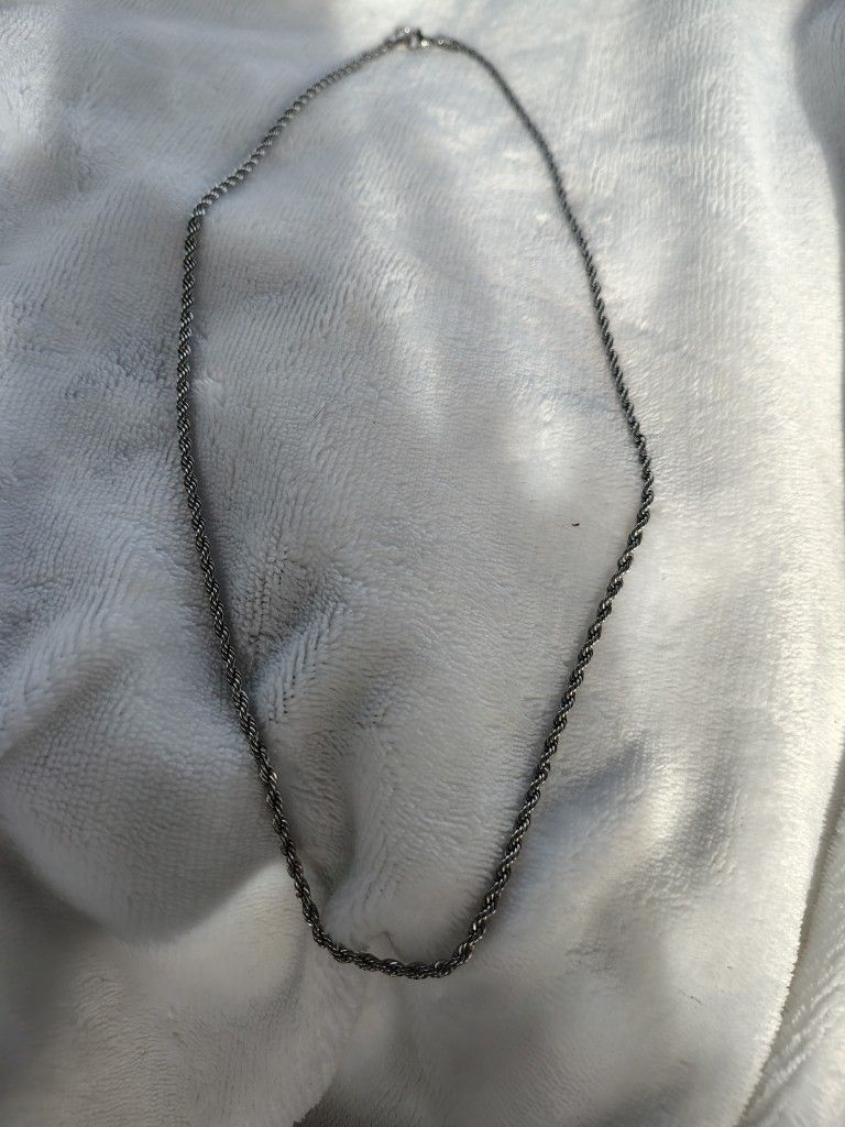 18" Platinum Rope Chain