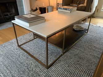 2 tone grey and white marble coffee sale table