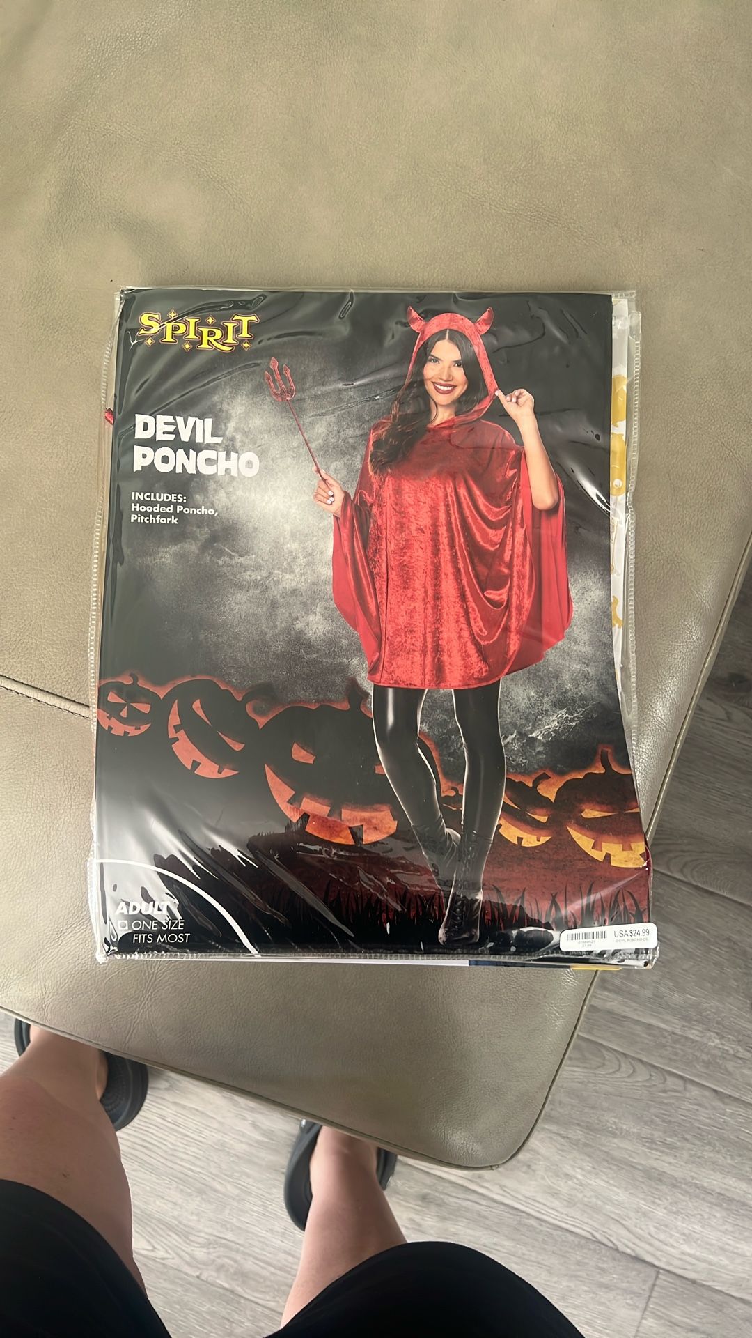 Halloween Devil Poncho Costume 