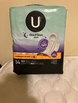 Kotex Clean & Secure Overnight Maxi Pads - New Sealed