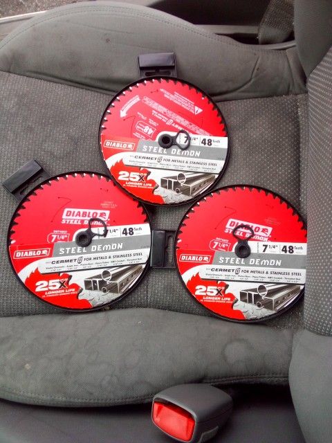 LOT OF 3 DIABLO 71/4" CIRCULAR SAW BLADES