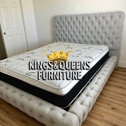 New Queen Bed Frame With Mattress 