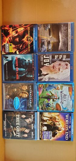 Blue ray movies $4 eache 3 for $10