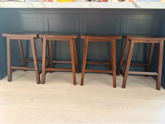 4 Wooden Counter Stools