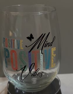 Glass with positive affirmations