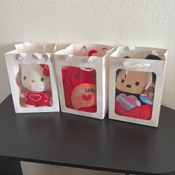Valentine plushies in a gift bag $25 dollar each 