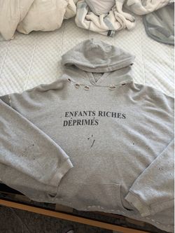 Enfants Riches Deprimes Grey Distressed Hoodie