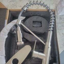 New Spring Stainless Steel Single Handle Kitchen Faucets  Pull Down Sprayer, 1 or 3 Holes (Brushed NickelI have other styles avail .Look at My Profile
