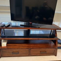 Brown wood TV Stand
