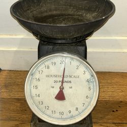 1970’s-80’s Rustic Household SCALE Mechanical, Works - Great For Garden Planter or outdoor Decor