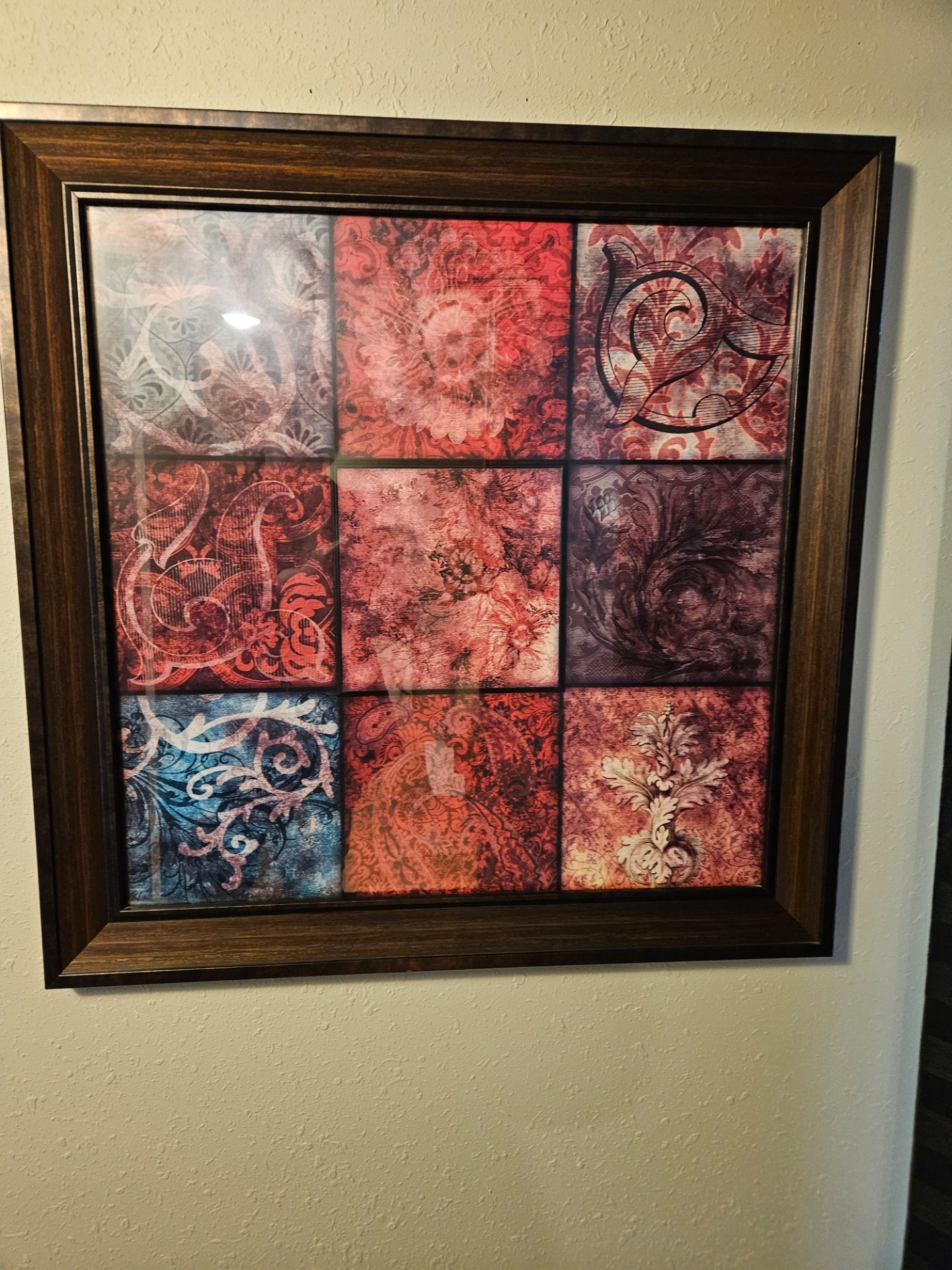 28.5" x 28.5" wood framed picture