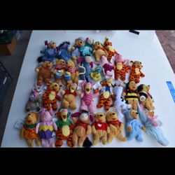 Lot Of 30 Disney Beanies New With Tags And Tag Protectors