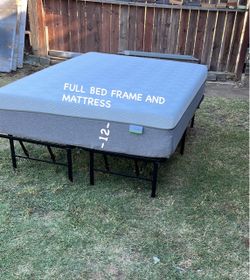 FULL BED FRAME AND MATTRESS