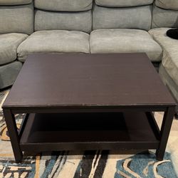 Rustic coffee table 39” Espresso Brown 