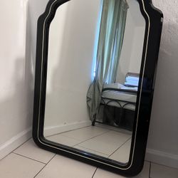 Black & Gold Large Wall Mirror