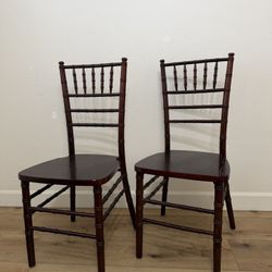 Two Cherry Wood Chairs