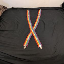 Gilley's Pasadena Texas Vintage Rainbow Suspenders