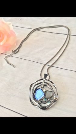 Blue Stone Pendant Necklace