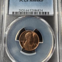 1969-S Lincoln Memorial Cent 1C – PCGS MS64RD – Mint State Red – U.S. Coin