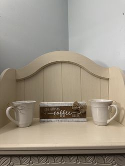 Wooden Coffee Sign & Mug Set ☕️☕️