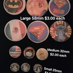 Pin Back Button Custom