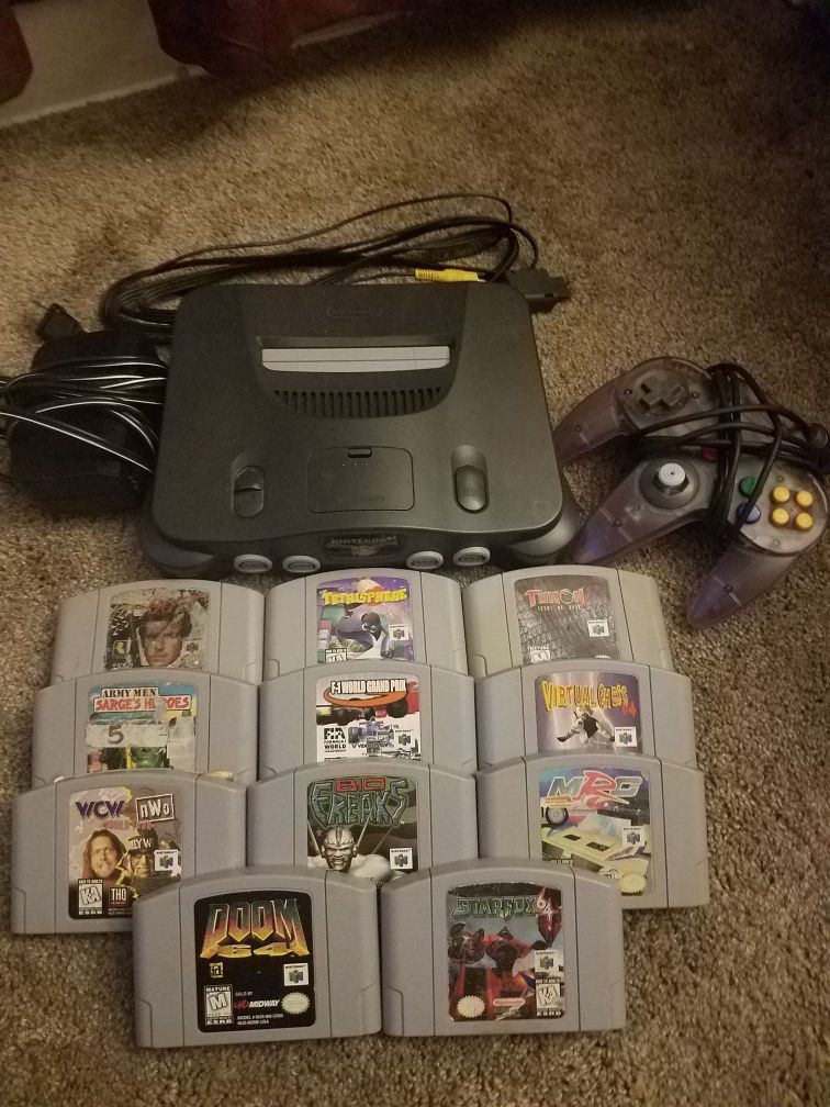 Nintendo 64 1 controller with 10 games