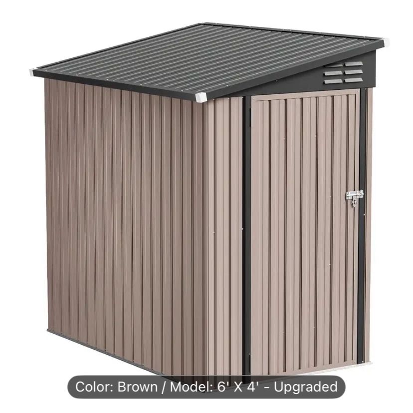 6' X 4' FT- Heavy-Duty Metal outdoor shed.