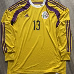 Authentic Adidas 2014 Mexico Guillermo Ochoa Goalkeeper ADIZERO Jersey Kit XL