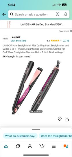 Landot Hair Straightener /curling Iron 